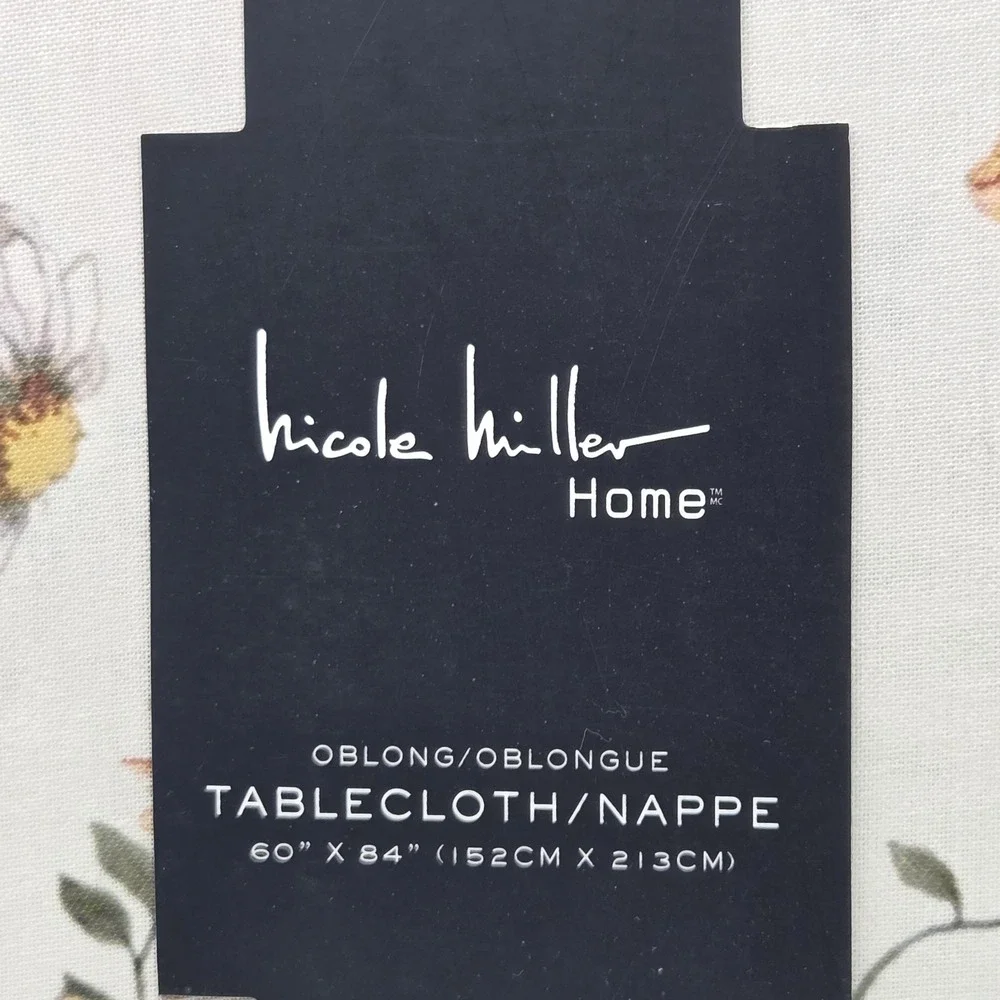Nicole Miller Summer Autumn Floral Tablecloth 60x84in Oblong Multi‎
